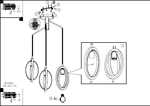 Bruksanvisning Eglo 43463 Lampa