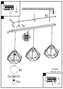 Bruksanvisning Eglo 43483 Lampa