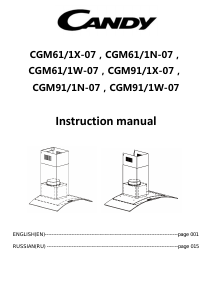 Handleiding Candy CGM 61/1W-07 Afzuigkap