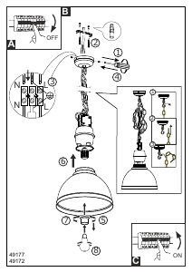 Bruksanvisning Eglo 49172 Lampa