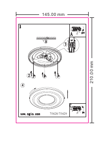 Bruksanvisning Eglo 75428 Lampa