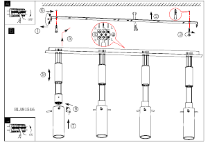 Bruksanvisning Eglo 91546 Lampa