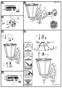 Bruksanvisning Eglo 93447 Lampa