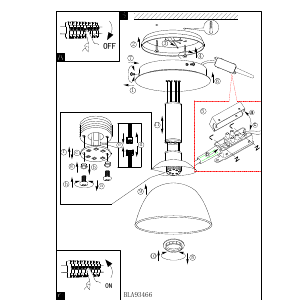 Bruksanvisning Eglo 93466 Lampa