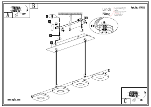 Bruksanvisning Eglo 97014 Lampa