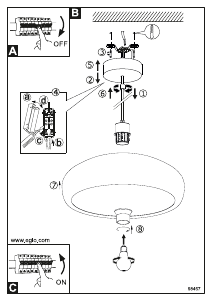 Bruksanvisning Eglo 98467 Lampa