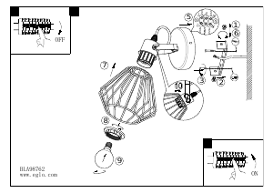 Bruksanvisning Eglo 98762 Lampa