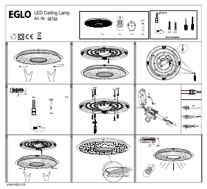 Bruksanvisning Eglo 98768 Lampa