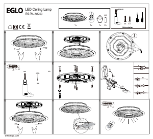 Bruksanvisning Eglo 98769 Lampa