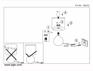 Bruksanvisning Eglo 99332 Lampa