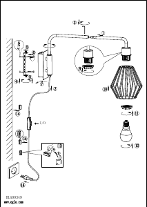 Bruksanvisning Eglo 99349 Lampa