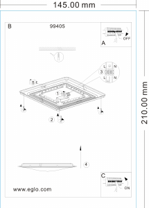 Bruksanvisning Eglo 99405 Lampa