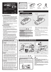 Manual de uso Cateye HL-EL1020RC Volt 1700 Faro bicicleta