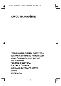 Návod Ignis SHD 100 W Digestor