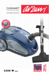 Kullanım kılavuzu Arzum AR 456 Cleanart Elektrikli süpürge