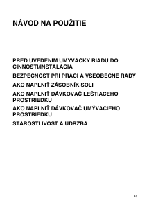 Návod Ignis ADL 347/2 Umývačka riadu