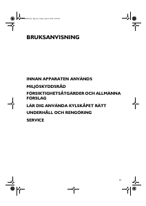 Bruksanvisning Ignis AFE 275/B-K Frys