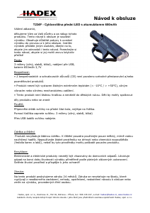Manuál Hadex T234F Cyklosvítilna
