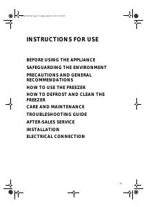 Manual Ignis CVB S75/1 Freezer