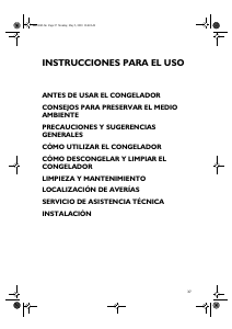 Manual de uso Ignis CVB S8 Congelador