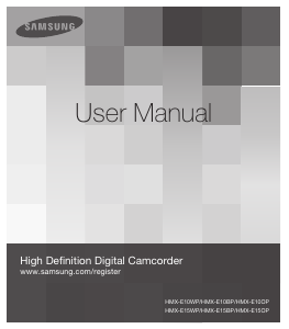 Manual Samsung HMX-E10 Camcorder
