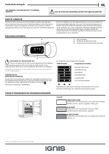Handleiding Ignis ARL 8GS1 Koel-vries combinatie