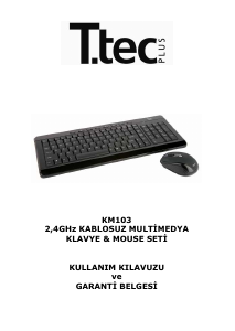 Kullanım kılavuzu T.tec KM103 Klavye