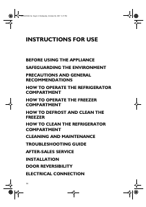 Manual Ignis DPA 18 Fridge-Freezer
