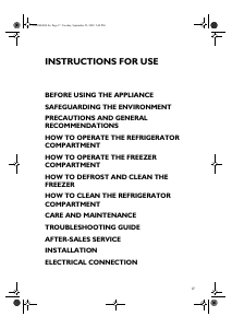 Manual Ignis DPA 26 Fridge-Freezer