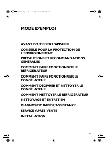 Mode d’emploi Ignis DPA 33 Réfrigérateur combiné