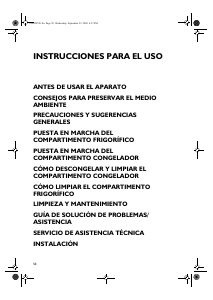 Manual de uso Ignis DPA 33 Frigorífico combinado