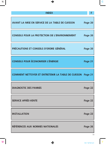 Mode d’emploi Ignis AKL 700/WH Table de cuisson
