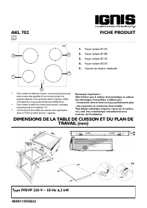 Mode d’emploi Ignis AKL 702 IX Table de cuisson