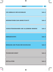 Bedienungsanleitung Ignis AKL 730/IX Kochfeld