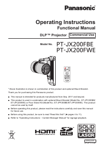 Handleiding Panasonic PT-JX200W Beamer