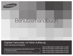 Bedienungsanleitung Samsung HMX-Q10 Camcorder