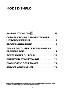 Mode d’emploi Ignis AKL 898/WH/01 Four