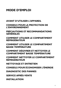 Mode d’emploi Ignis ARL 100-K/G/01 Réfrigérateur