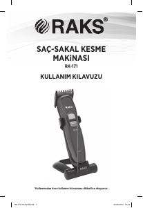 Kullanım kılavuzu Raks RK-171 Saç kesme makinesi