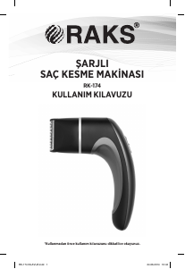 Kullanım kılavuzu Raks RK-174 Saç kesme makinesi