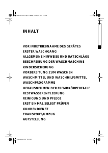 Bedienungsanleitung Ignis AWV 094 Waschmaschine