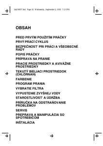Návod Ignis AWV 1035 Práčka