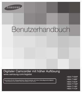 Bedienungsanleitung Samsung HMX-T10 Camcorder