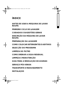 Manual Ignis AWV 806 Máquina de lavar roupa