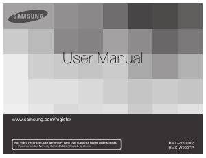 Bruksanvisning Samsung HMX-W200 Videokamera