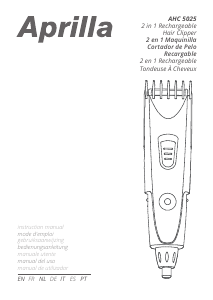 Manual Aprilla AHC-5025 Aparador de cabelo