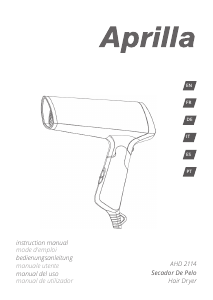 Manual Aprilla AHD-2114 Secador de cabelo