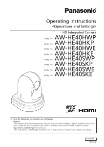 Handleiding Panasonic AW-HE40HKP IP camera