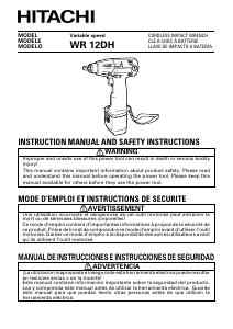 Handleiding Hitachi WR 12DH Slagmoersleutel