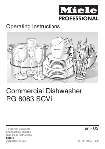 Manual Miele PG 8083 SCVi Dishwasher